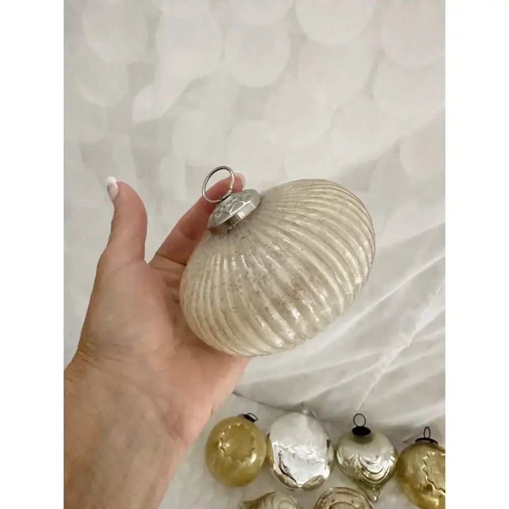 Lot Of 13 X LARGE Handblown Glass Christmas Ornament Balls High End Quality